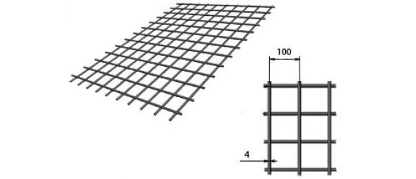 Сетка сварная (дорожная) 100х100х4мм 1,5х2м купить с доставкой в Орехово-Зуево