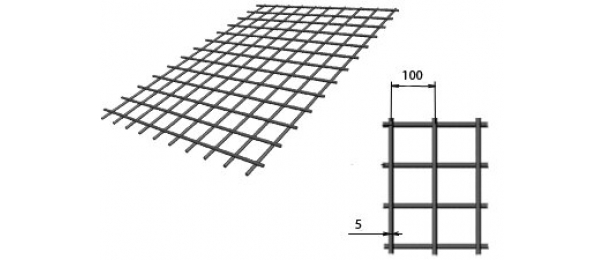 Сетка сварная (дорожная) 100х100х5мм 1,5х2м купить с доставкой в Орехово-Зуево