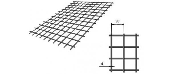 Сетка сварная (дорожная) 50х50х4мм 1х2м купить с доставкой в Орехово-Зуево